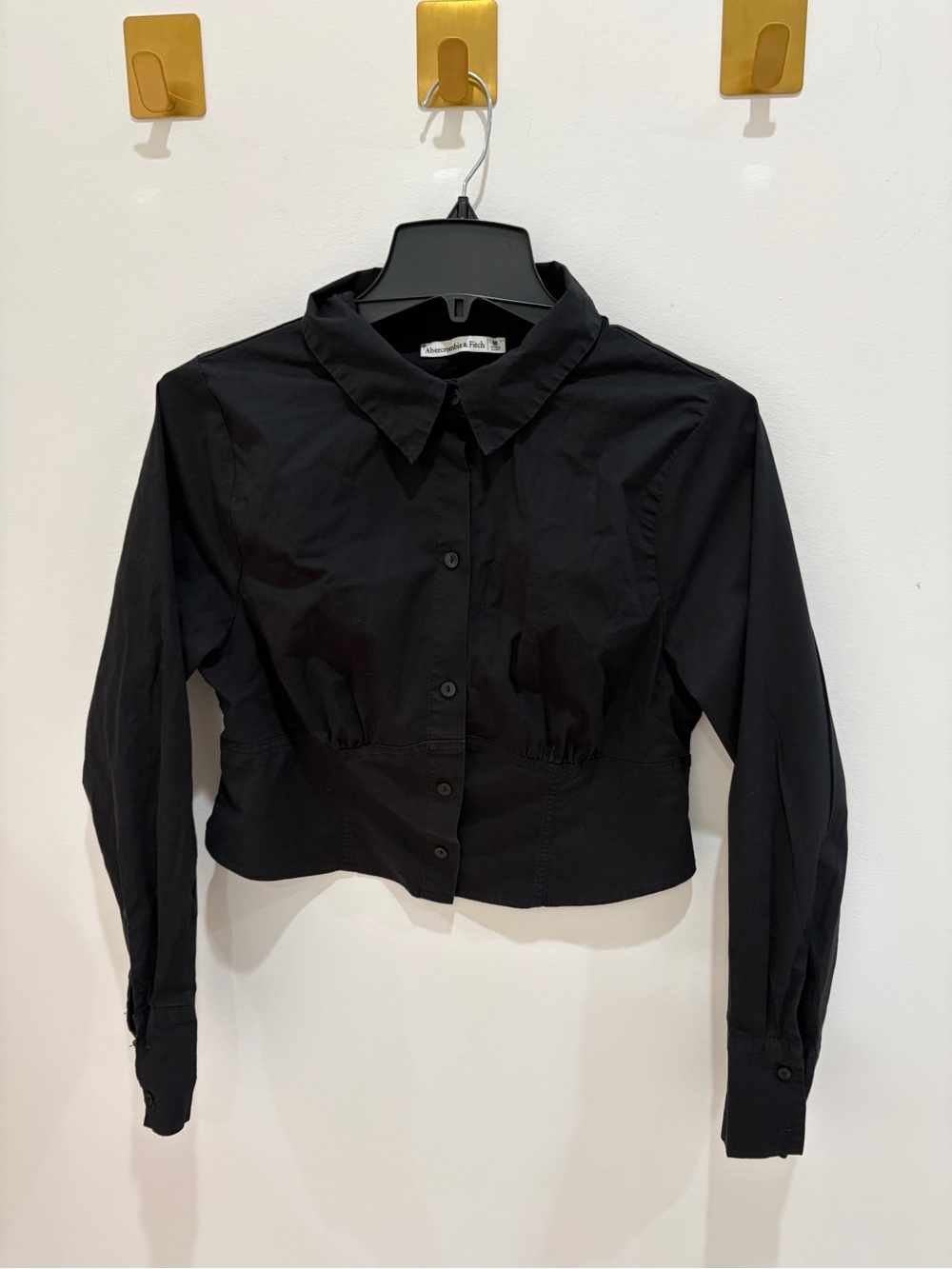 Abercrombie & Fitch Black Button-Up Collared Shirt